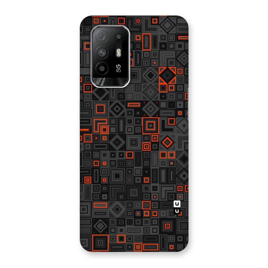 Orange Shapes Abstract Back Case for Oppo F19 Pro Plus 5G