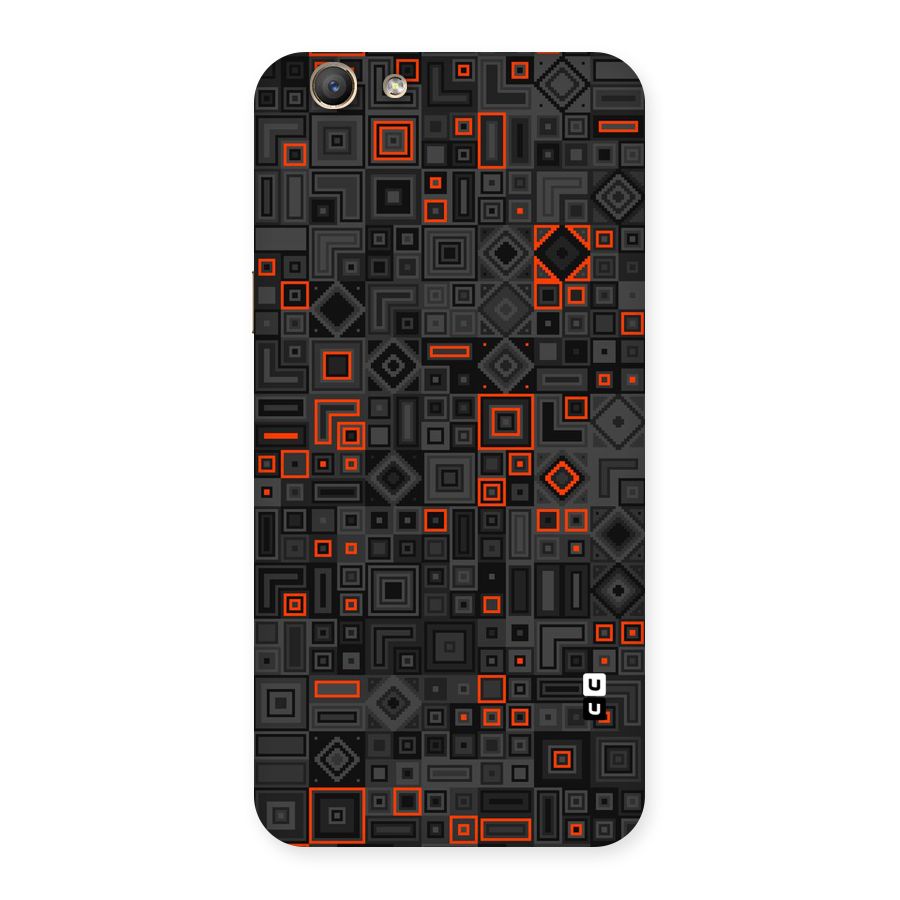 Orange Shapes Abstract Back Case for Oppo F1s