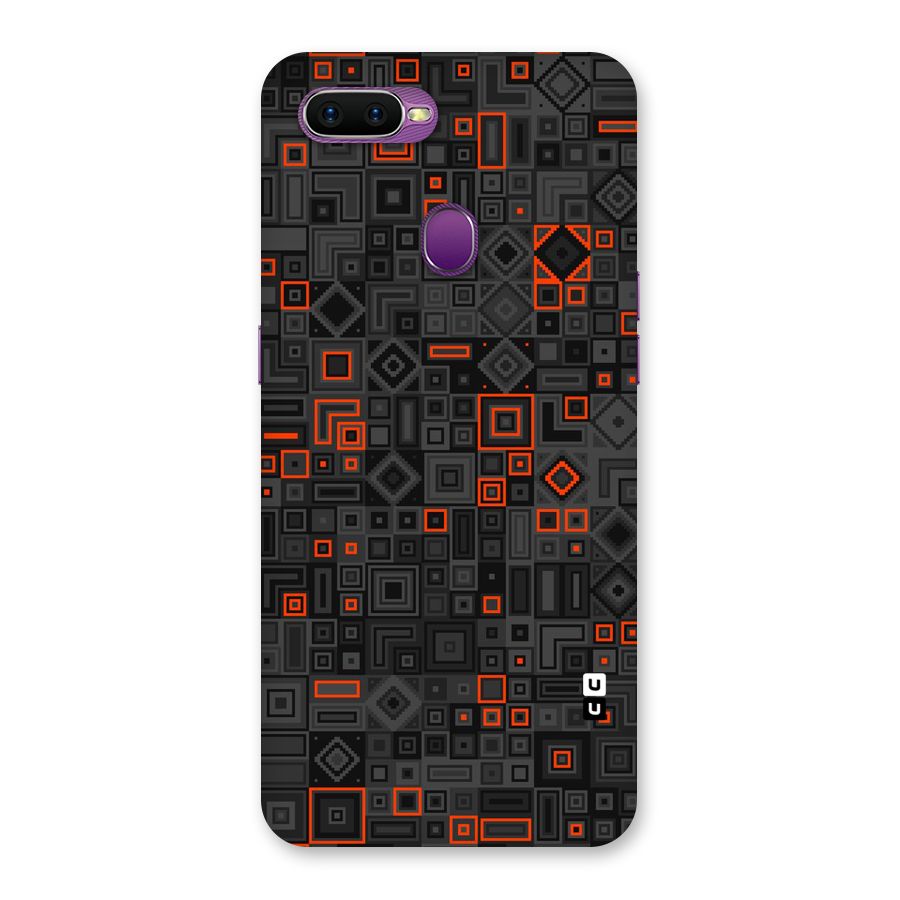 Orange Shapes Abstract Back Case for Oppo F9