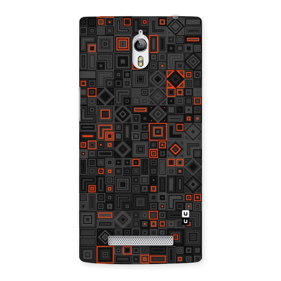 Orange Shapes Abstract Back Case for Oppo Find 7