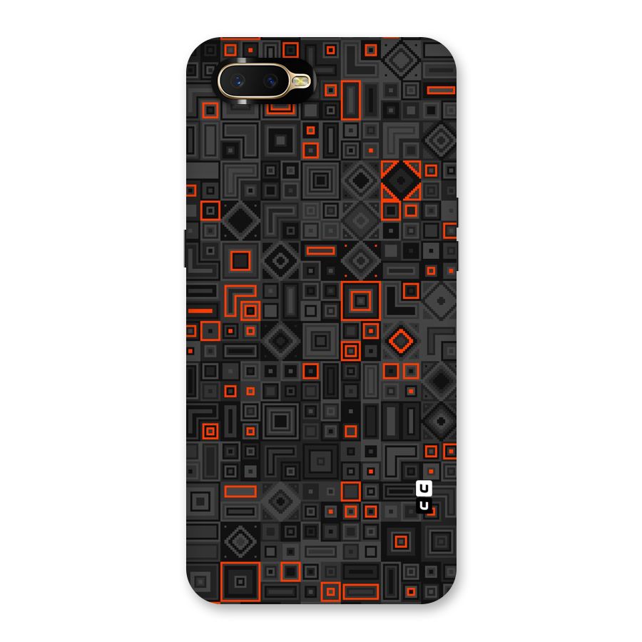 Orange Shapes Abstract Back Case for Oppo K1