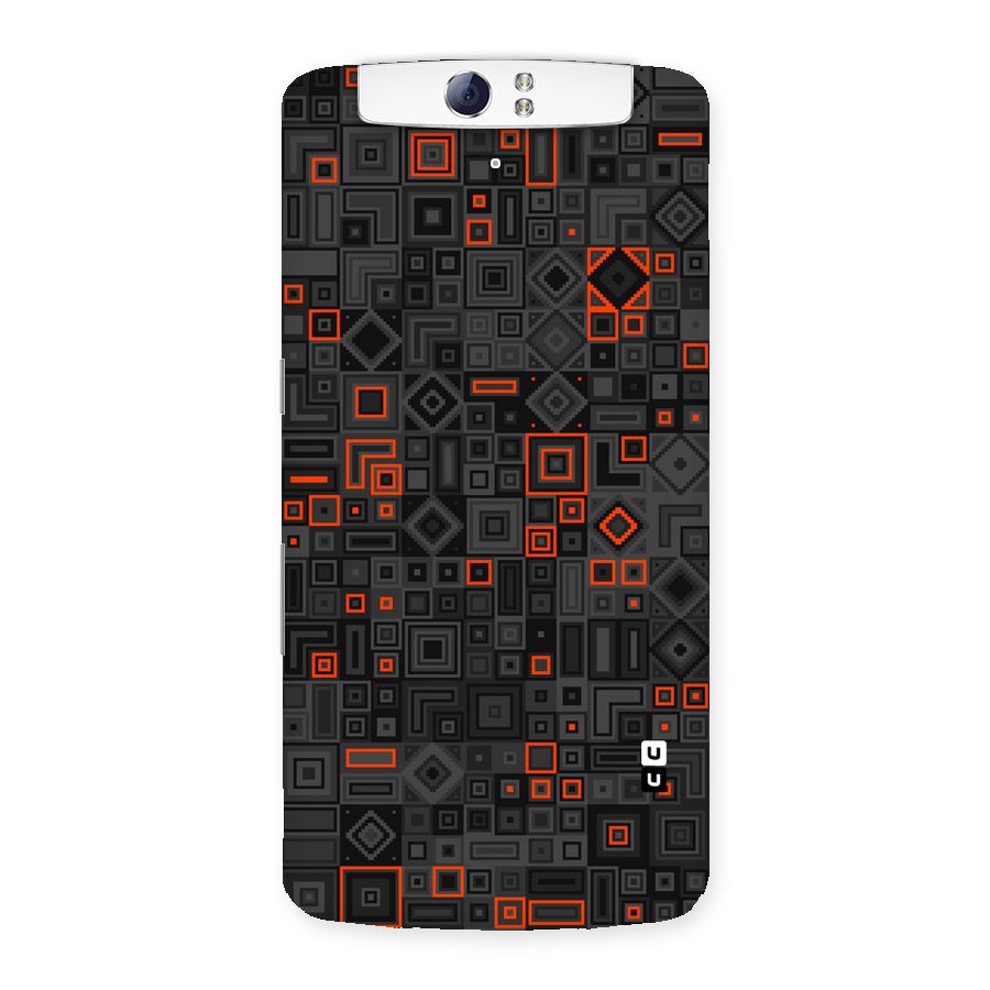 Orange Shapes Abstract Back Case for Oppo N1