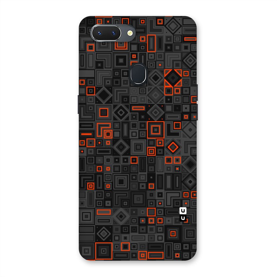 Orange Shapes Abstract Back Case for Oppo Realme 2