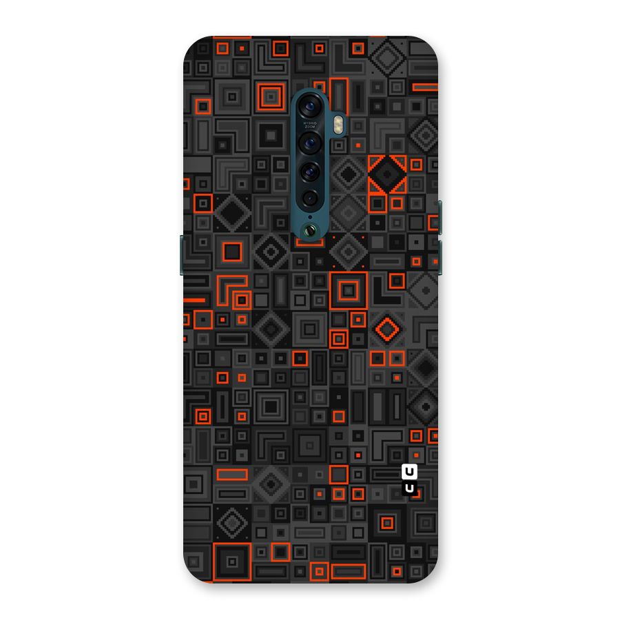 Orange Shapes Abstract Back Case for Oppo Reno2