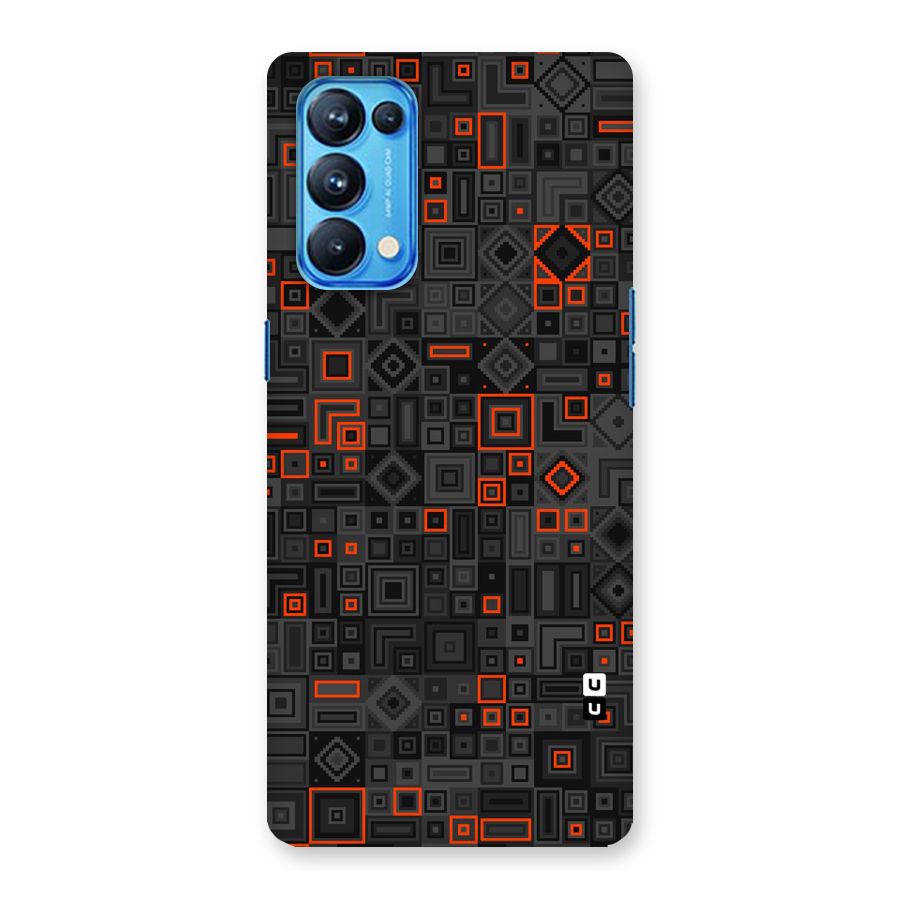 Orange Shapes Abstract Back Case for Oppo Reno5 Pro 5G