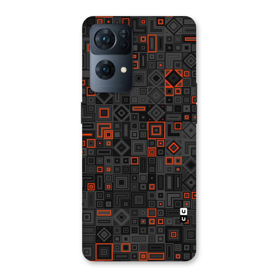 Orange Shapes Abstract Back Case for Oppo Reno7 Pro 5G