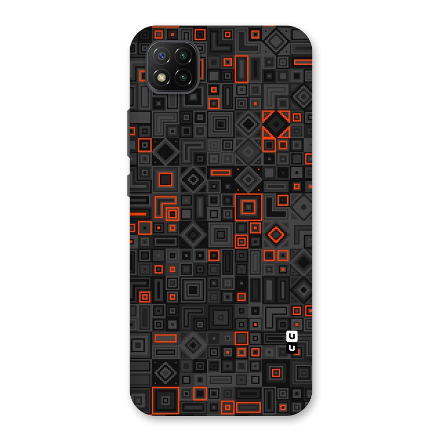Orange Shapes Abstract Back Case for Poco C3