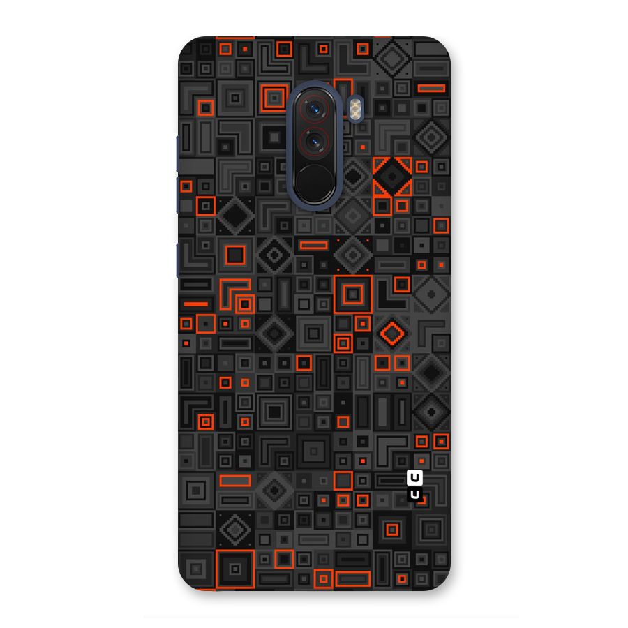 Orange Shapes Abstract Back Case for Poco F1