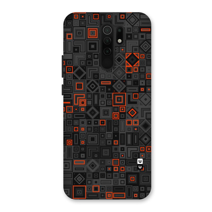 Orange Shapes Abstract Back Case for Poco M2