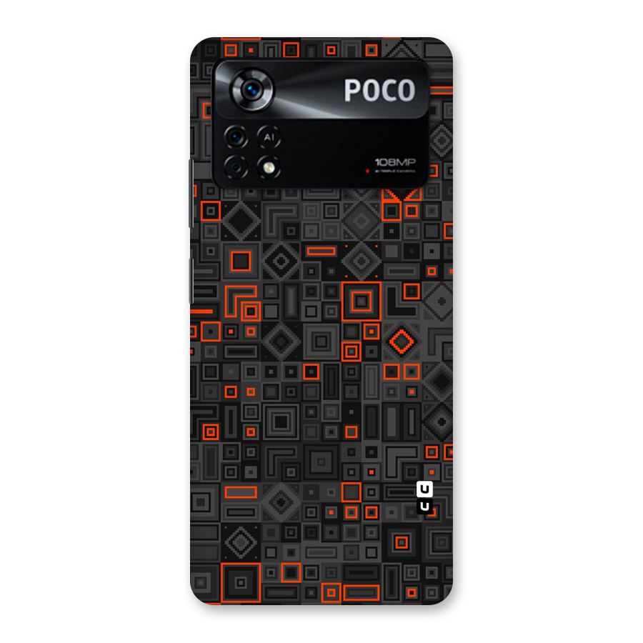 Orange Shapes Abstract Back Case for Poco X4 Pro 5G