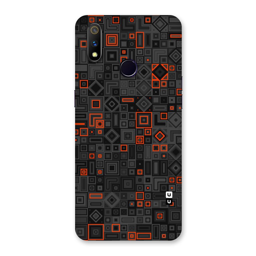 Orange Shapes Abstract Back Case for Realme 3 Pro