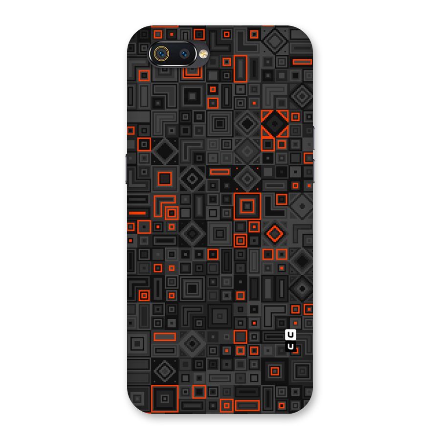 Orange Shapes Abstract Back Case for Realme C2