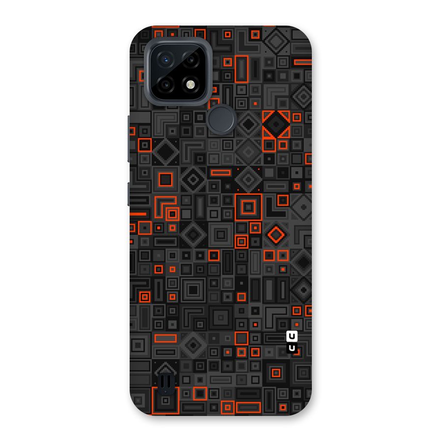 Orange Shapes Abstract Back Case for Realme C21