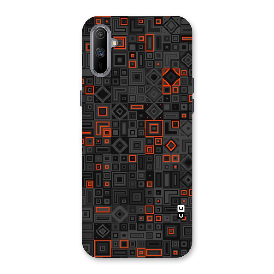 Orange Shapes Abstract Back Case for Realme C3