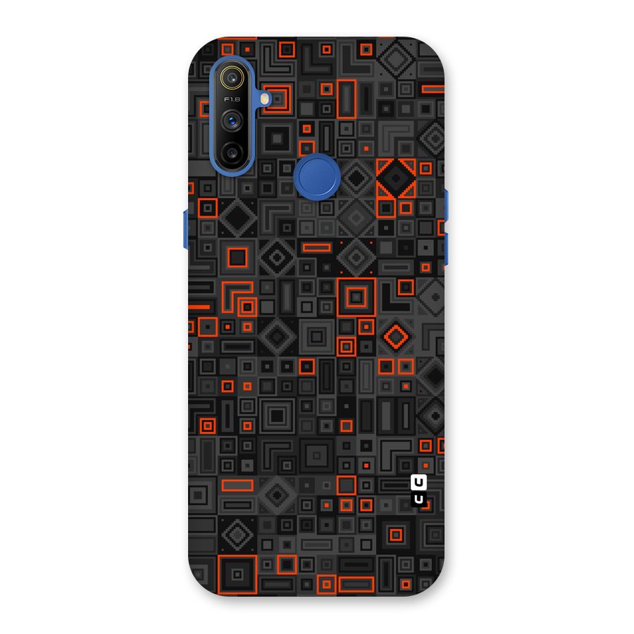 Orange Shapes Abstract Back Case for Realme Narzo 10A
