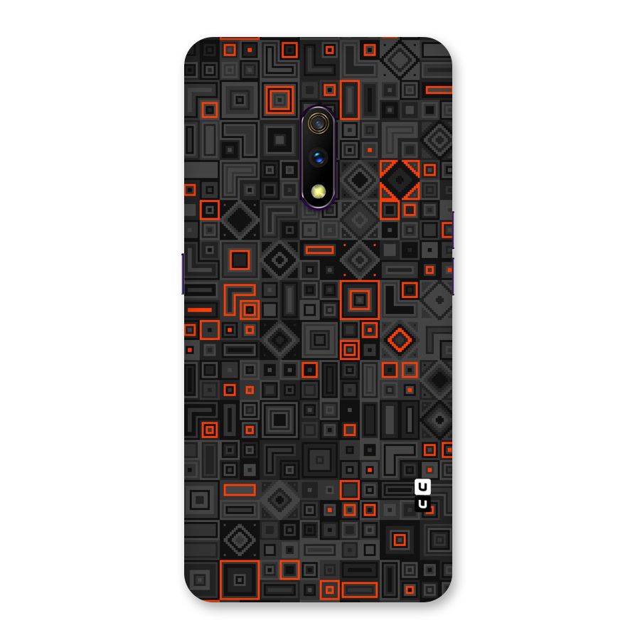 Orange Shapes Abstract Back Case for Realme X