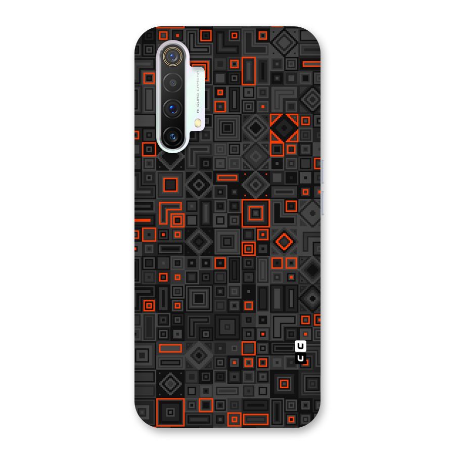Orange Shapes Abstract Back Case for Realme X3