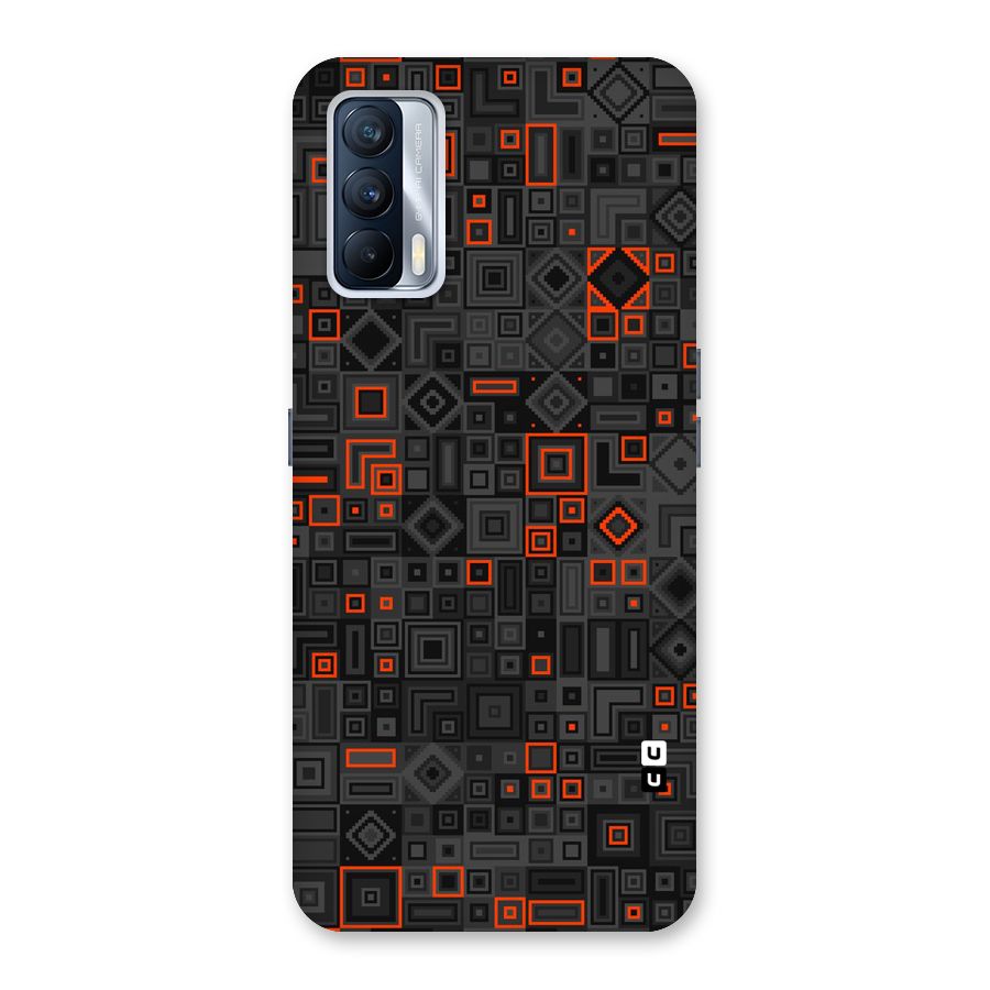 Orange Shapes Abstract Back Case for Realme X7