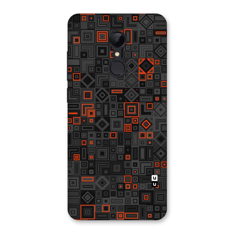 Orange Shapes Abstract Back Case for Redmi 5
