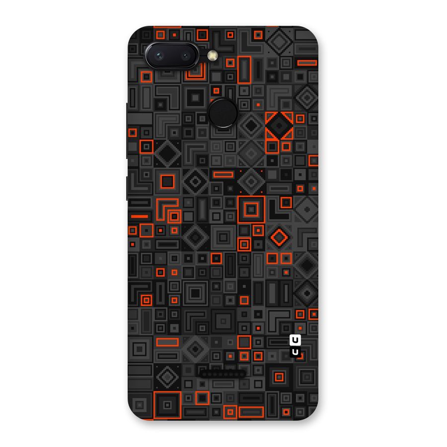 Orange Shapes Abstract Back Case for Redmi 6