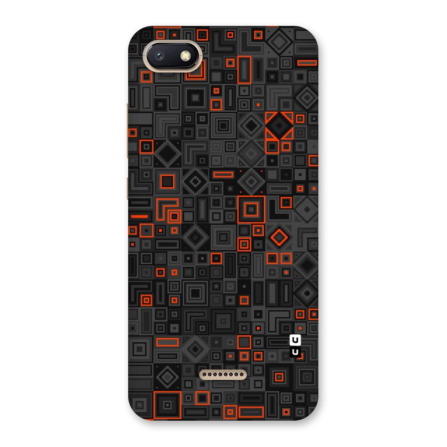 Orange Shapes Abstract Back Case for Redmi 6A
