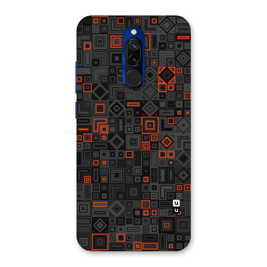 Orange Shapes Abstract Back Case for Redmi 8