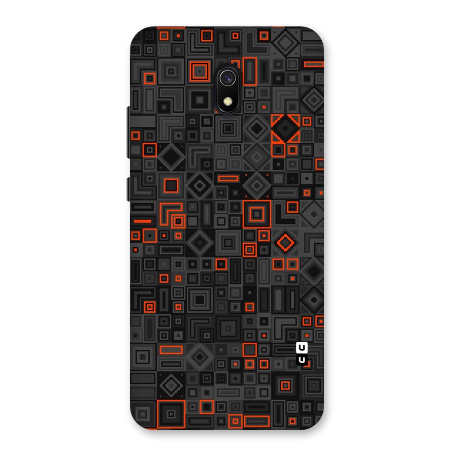 Orange Shapes Abstract Back Case for Redmi 8A