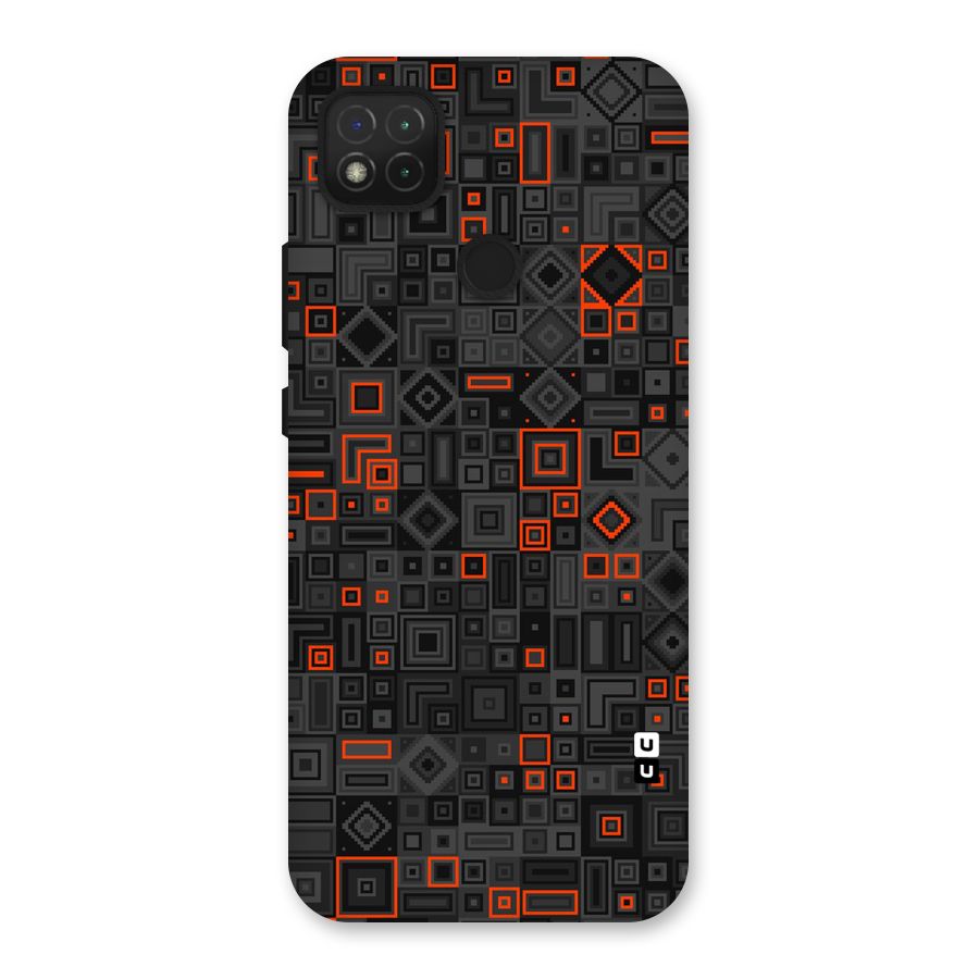 Orange Shapes Abstract Back Case for Redmi 9