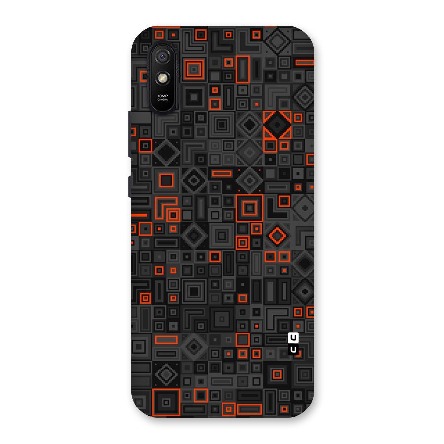 Orange Shapes Abstract Back Case for Redmi 9A