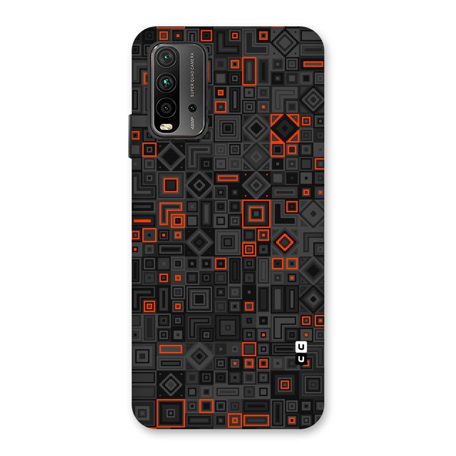 Orange Shapes Abstract Back Case for Redmi 9 Power