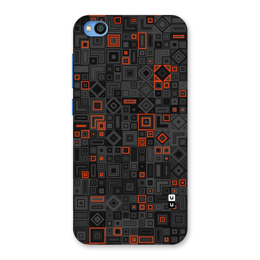 Orange Shapes Abstract Back Case for Redmi Go