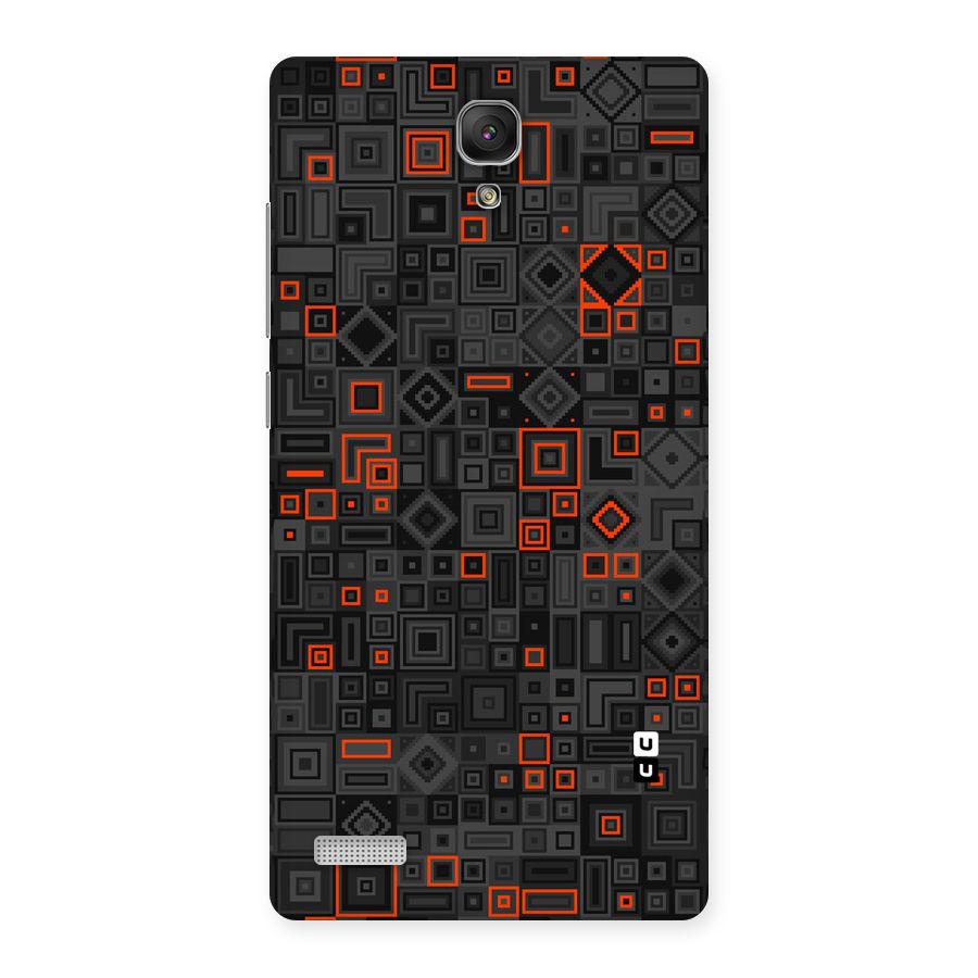 Orange Shapes Abstract Back Case for Redmi Note