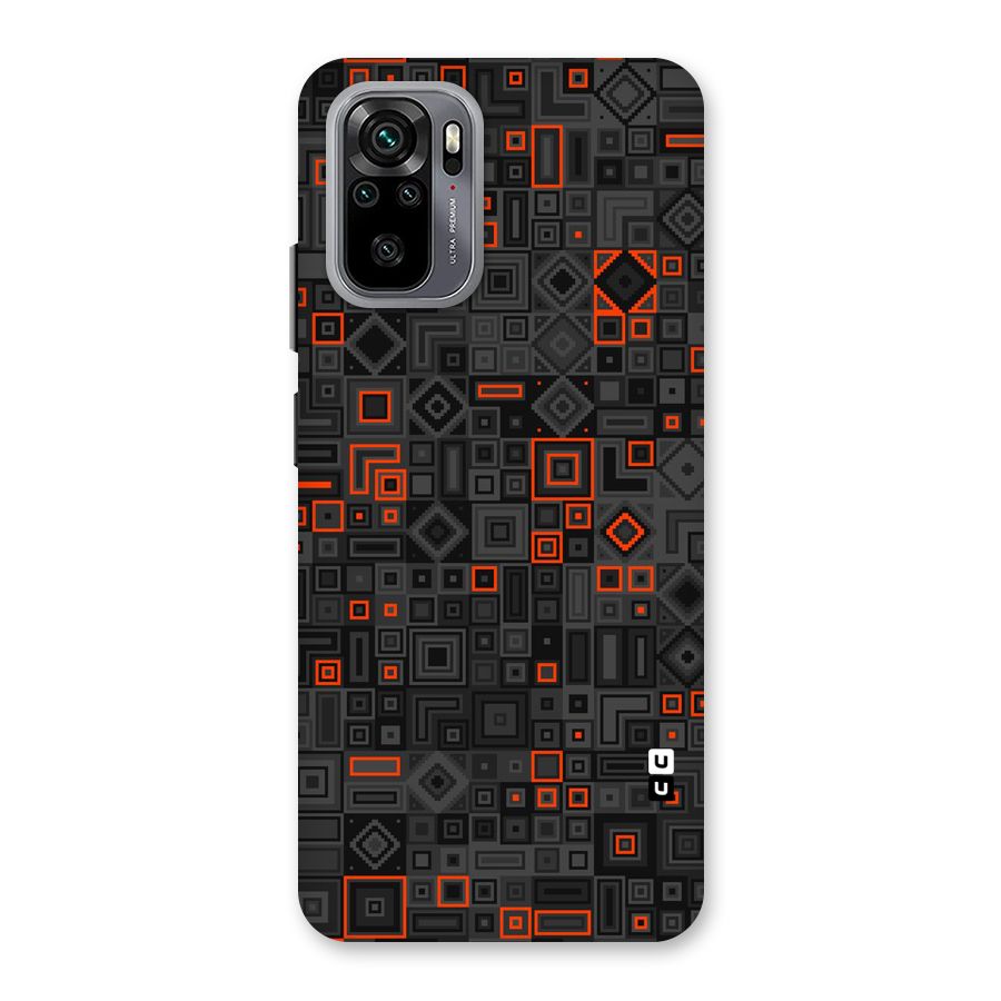 Orange Shapes Abstract Back Case for Redmi Note 10