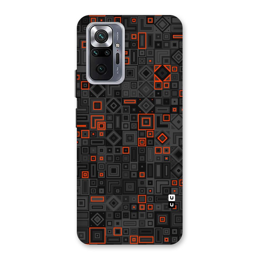 Orange Shapes Abstract Back Case for Redmi Note 10 Pro Max