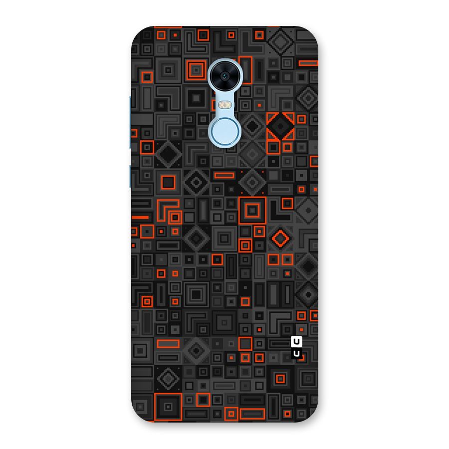 Orange Shapes Abstract Back Case for Redmi Note 5