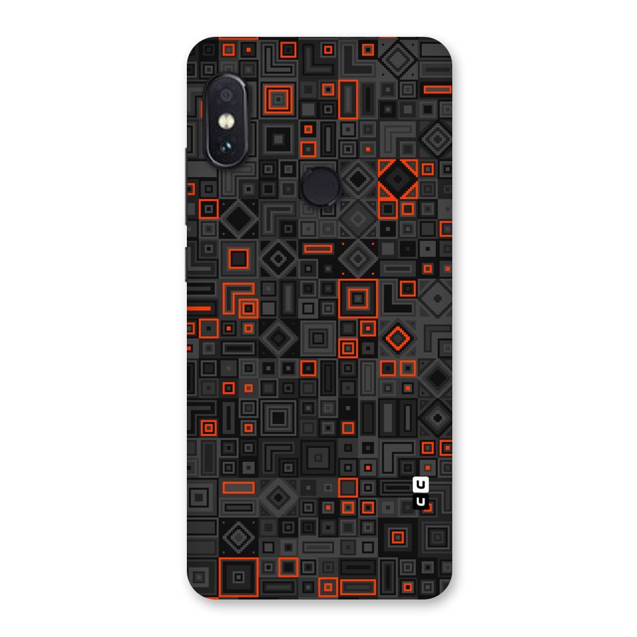 Orange Shapes Abstract Back Case for Redmi Note 5 Pro