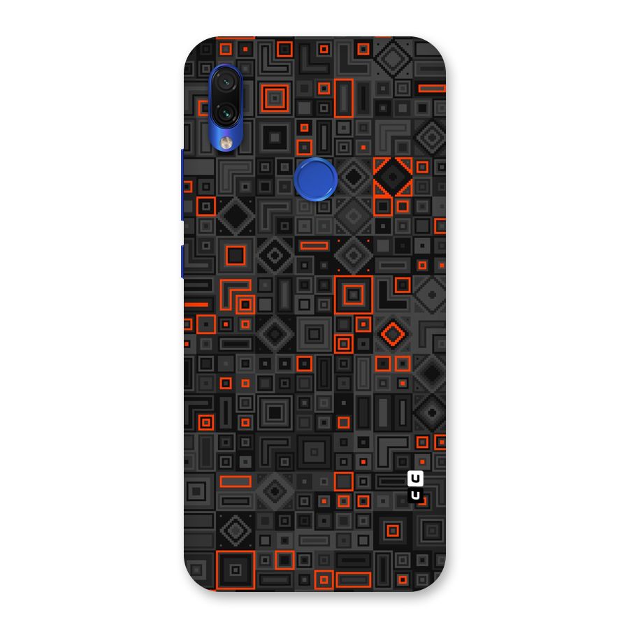 Orange Shapes Abstract Back Case for Redmi Note 7S