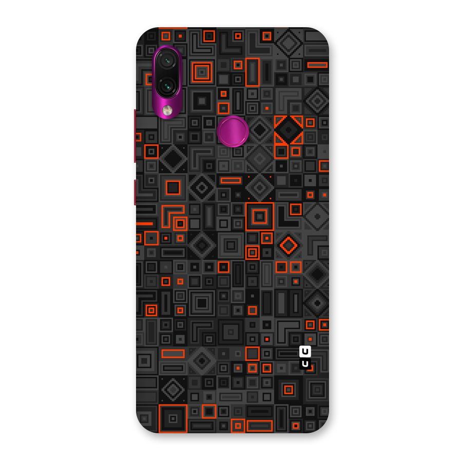 Orange Shapes Abstract Back Case for Redmi Note 7 Pro
