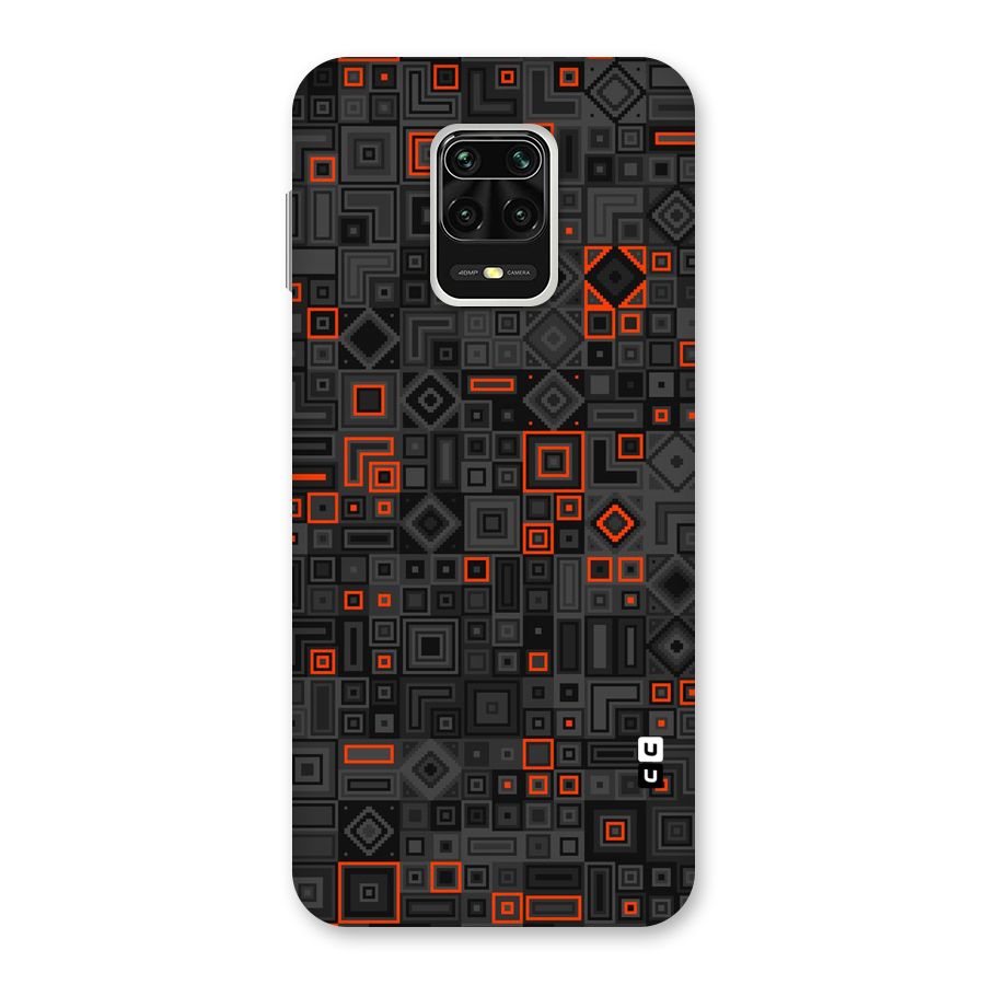Orange Shapes Abstract Back Case for Redmi Note 9 Pro