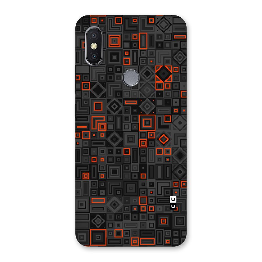 Orange Shapes Abstract Back Case for Redmi Y2