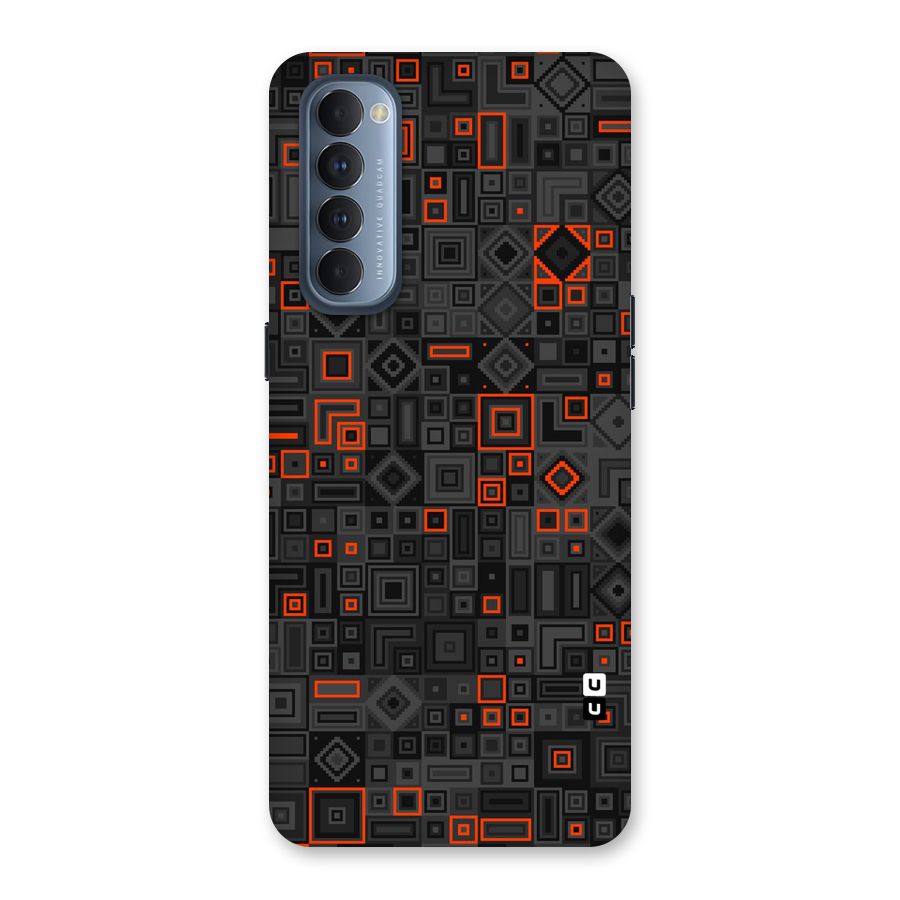 Orange Shapes Abstract Back Case for Reno4 Pro