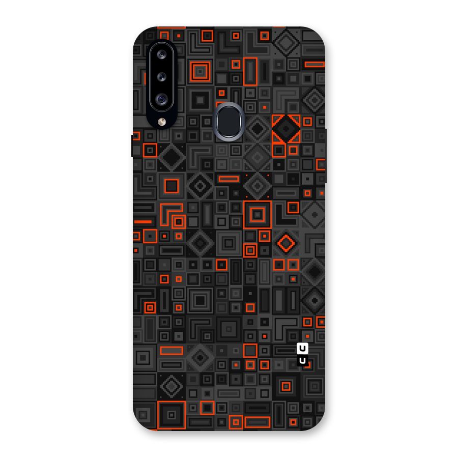 Orange Shapes Abstract Back Case for Samsung Galaxy A20s