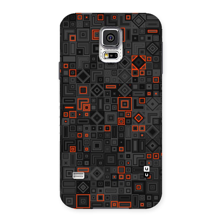 Orange Shapes Abstract Back Case for Samsung Galaxy S5