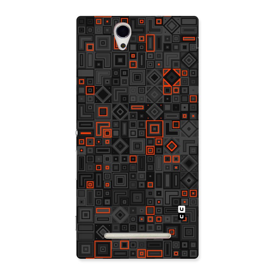 Orange Shapes Abstract Back Case for Sony Xperia C3