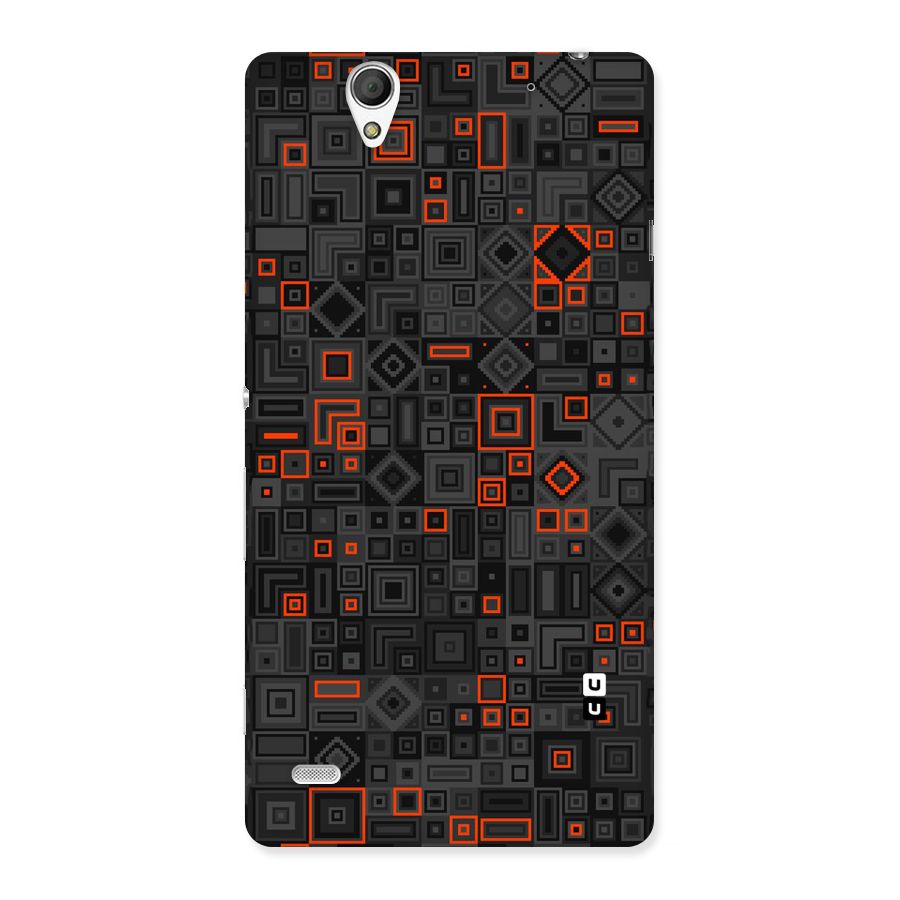 Orange Shapes Abstract Back Case for Sony Xperia C4