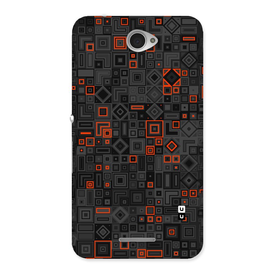 Orange Shapes Abstract Back Case for Sony Xperia E4