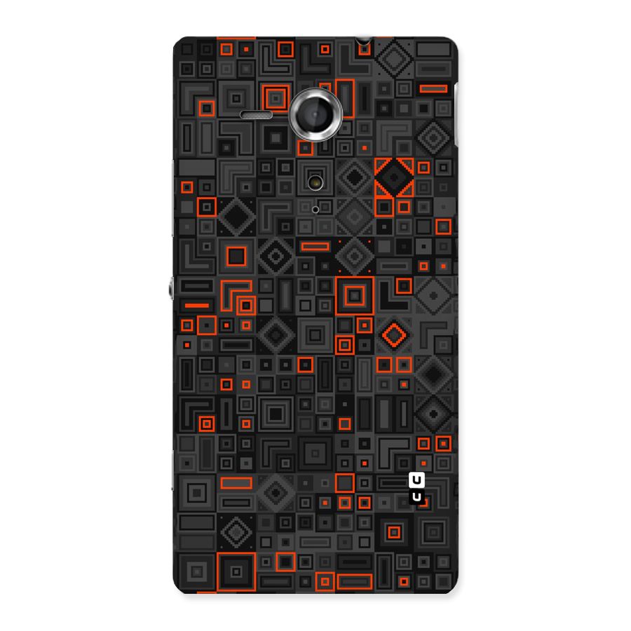 Orange Shapes Abstract Back Case for Sony Xperia SP