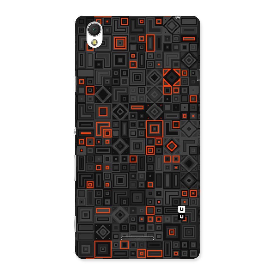 Orange Shapes Abstract Back Case for Sony Xperia T3