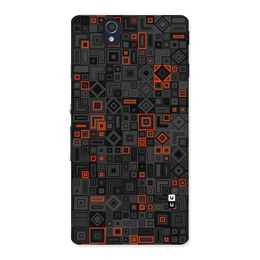 Orange Shapes Abstract Back Case for Sony Xperia Z