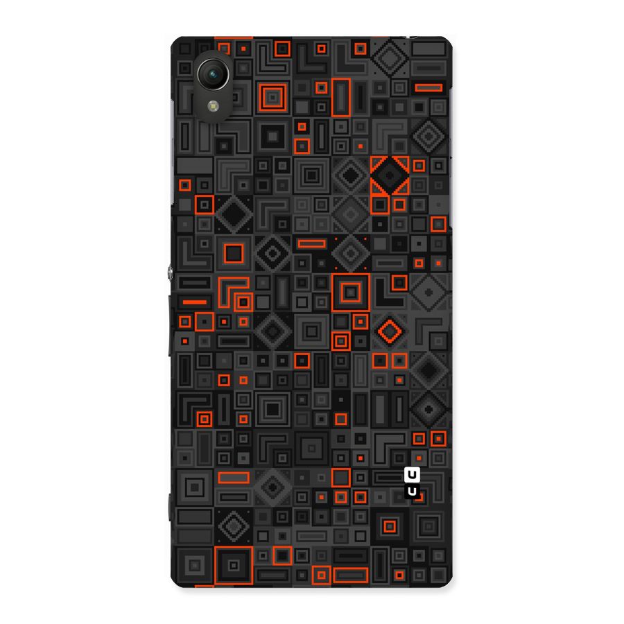 Orange Shapes Abstract Back Case for Sony Xperia Z1